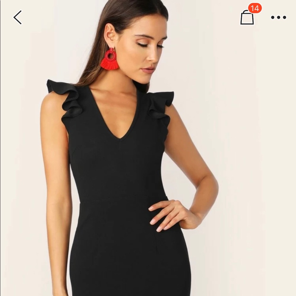 Lace up drill hem dress
